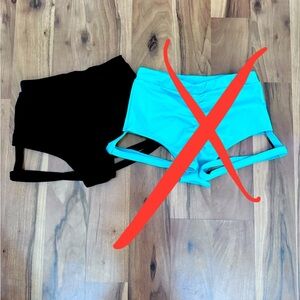 Black Pole shorts with garters